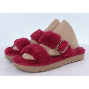 UGG Koolabura Furr-Ah Women's Slippers Size 6 Red